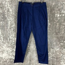 Cherokee Size 30 Scrubs Minimalist Straight Leg Pants Blue Button Zip Stretch