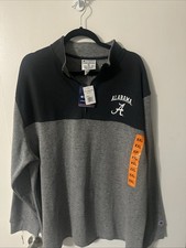 Alabama Crimson Tide Men's Grey 1/4 Zip Pullover Size 2XL