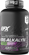 EFX Sports Kre-Alkalyn EFX  pH Correct Creatine Monohydrate Pill Supplement  V