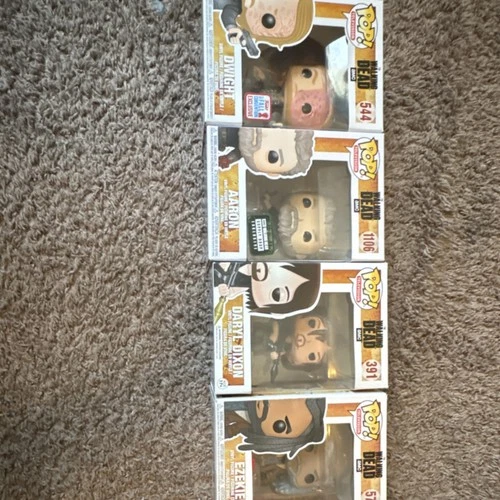 Funko Pop! Vinyl The Walking Dead Dwight Aaron Daryl Dixon Ezekiel Exclusive Lot