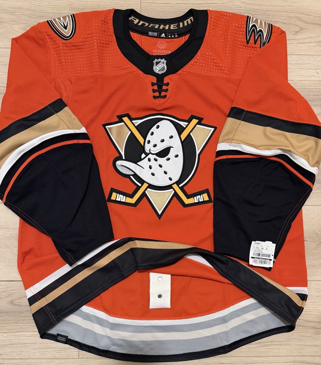 NEW Adidas MiC Authentic Anaheim Ducks Orange Team Issue Jersey