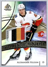 Alexander Yelesin 2020-21 SP Game Used Gold Rookie Patch /65 #188 Calgary Flames