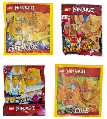 LEGO Ninjago |  alle vier Golden Dragon |  Kai, Cole, Jay, Zane | NEU & OVP