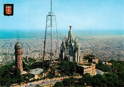 Barcelona Cataluna Tibidabo Fliegeraufnahme