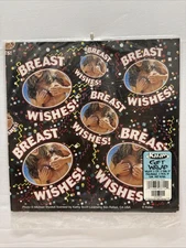 “Breast Wishes” Novelty Gift Wrap By Kalan- 2 Sheets (20x30)/pkg (5 Pkgs) Set