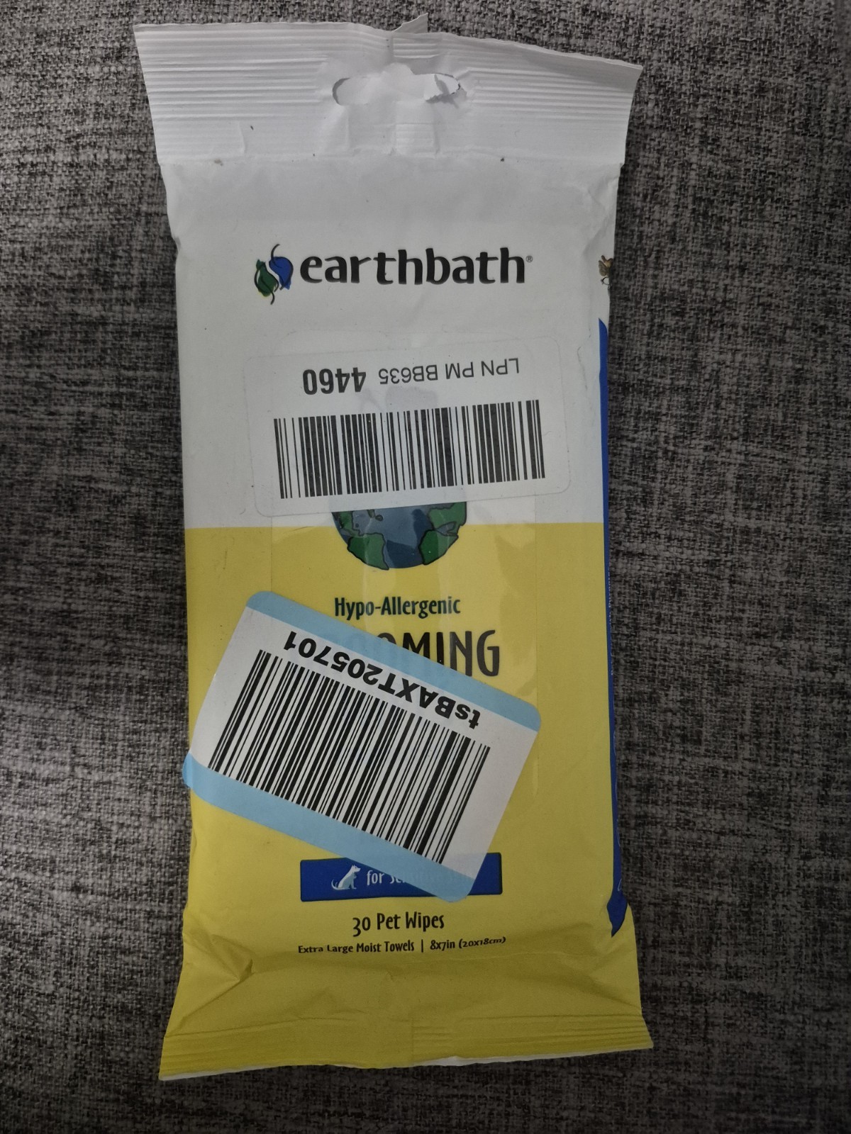 Hypo Allergenic Dog Grooming Wipes Fragrance Free  30 Count By Earthbath