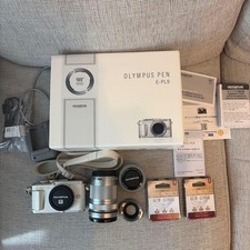 Olympus PEN E-PL9 White Used Camera, 58mm Telephoto lens included From Japan