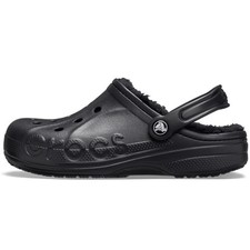 Crocs Adult Women  s Baya Lined Fuzz Clogs Black US Size 8