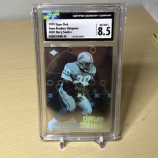 1991 Upper Deck - Game Breakers - 🔥 BARRY SANDERS  -  #GB1 Graded 8.5 - SICK!!