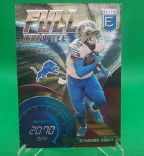 2021 Panini Donruss Elite D'Andre Swift Full Throttle Purple Parallel Card 35/75