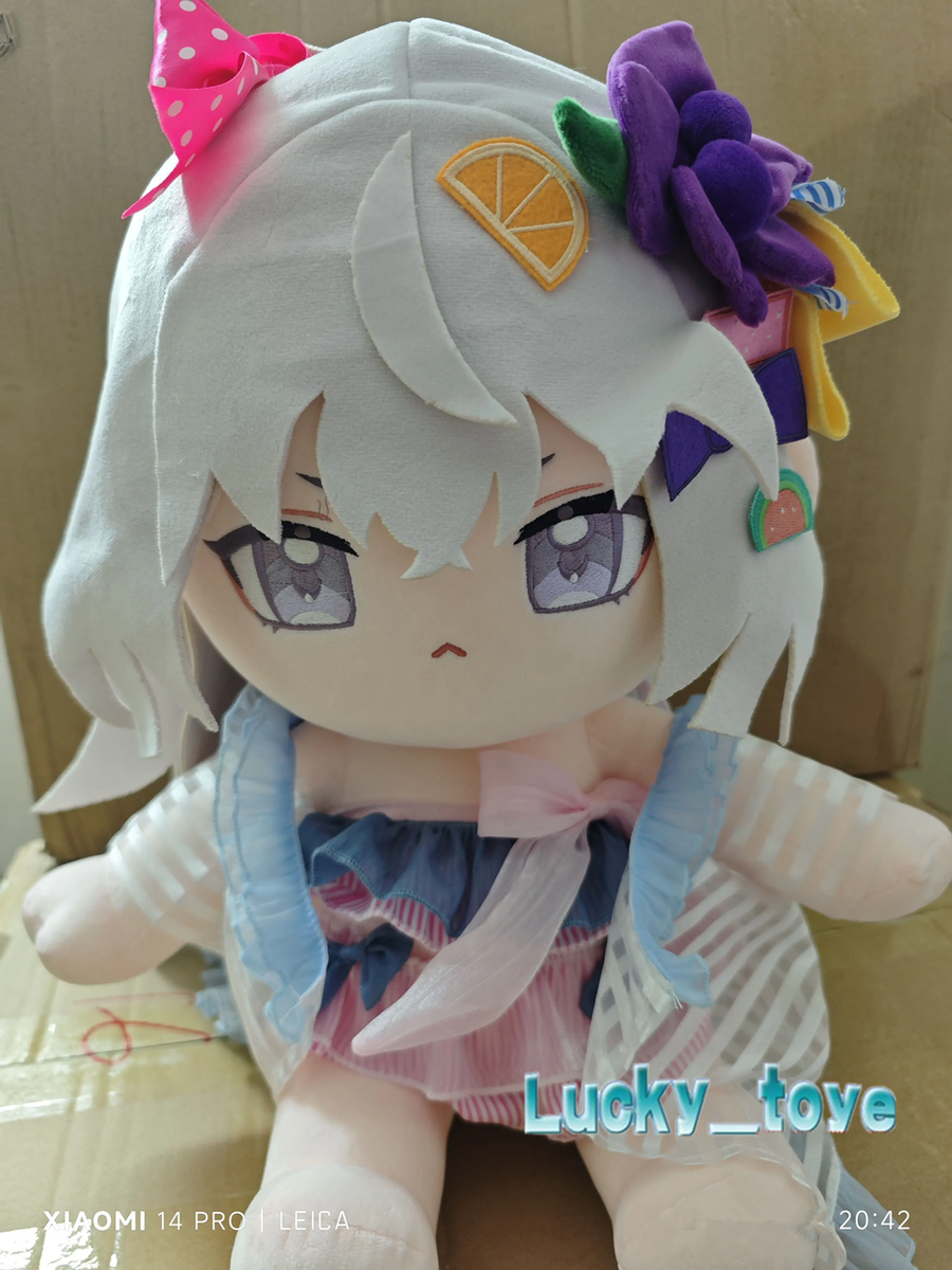 40cm Blue Archive Shirasu Azusa Plush Doll Stuffed Pillow Dress Up