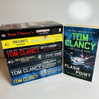 Tom Clancy 7 Book Lot Jack Ryan Jr Op-Center EndWar Techno-Thriller Mystery