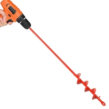 Auger Drill Bit for Planting 1.6"(D) X16.5(L), Garden Ground Earth Spiral Drill