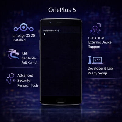OnePlus 5 - LineageOS 20 + Kali NetHunter (Full Kernel Edition)