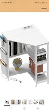 White Printer Table, Corner Printer Stand 3-Tier Printer Table