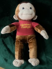 Giant Curious George Plush 16 Inches Shirt Faded Used Good Condition