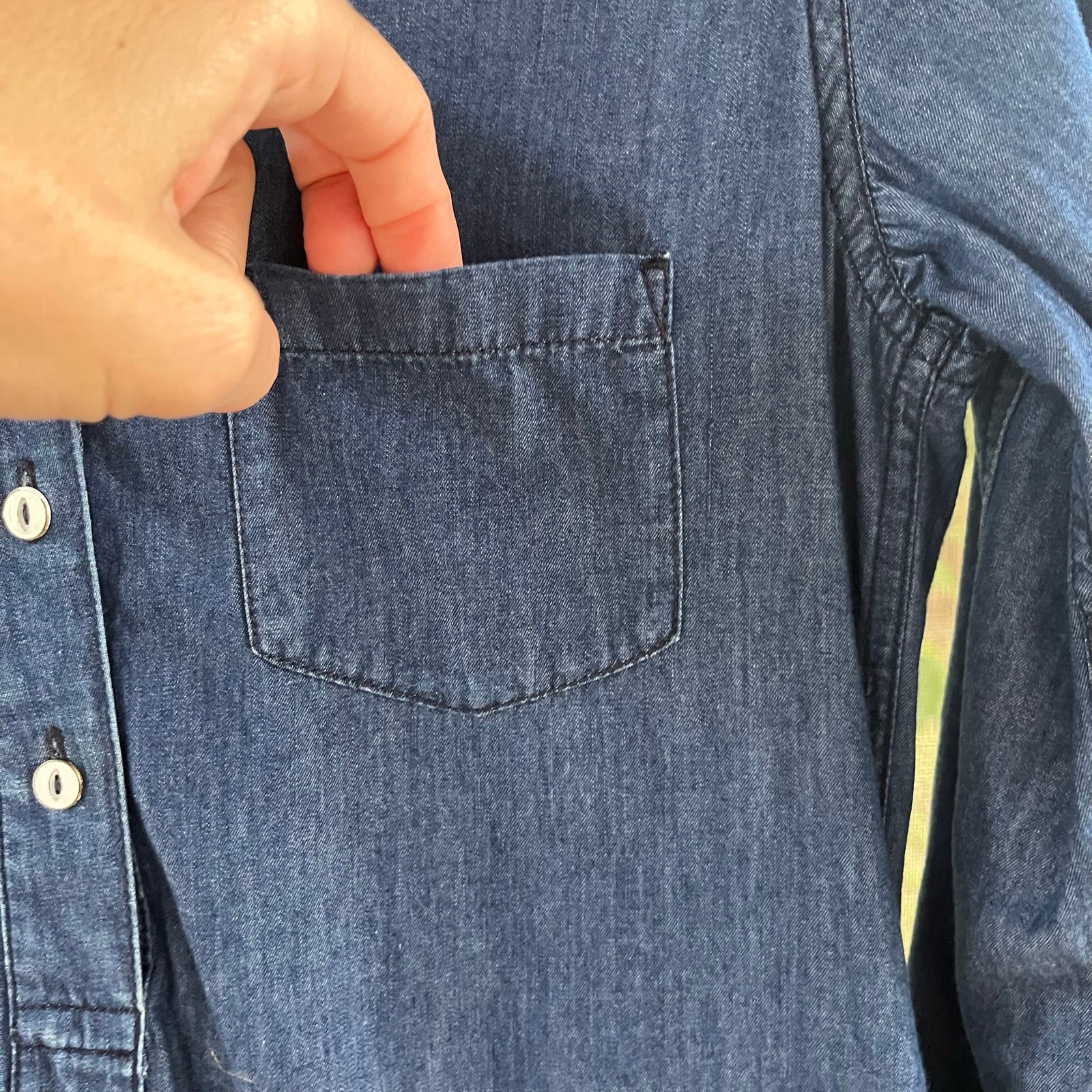 Uniqlo Women's Blue Denim Long Sleeve Mini Dress Size S thumbnail 5