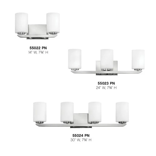 Hinkley Lighting 55023 Nickel 3-Light Vanity Light From The Kyra Collection - Picture 2 of 6