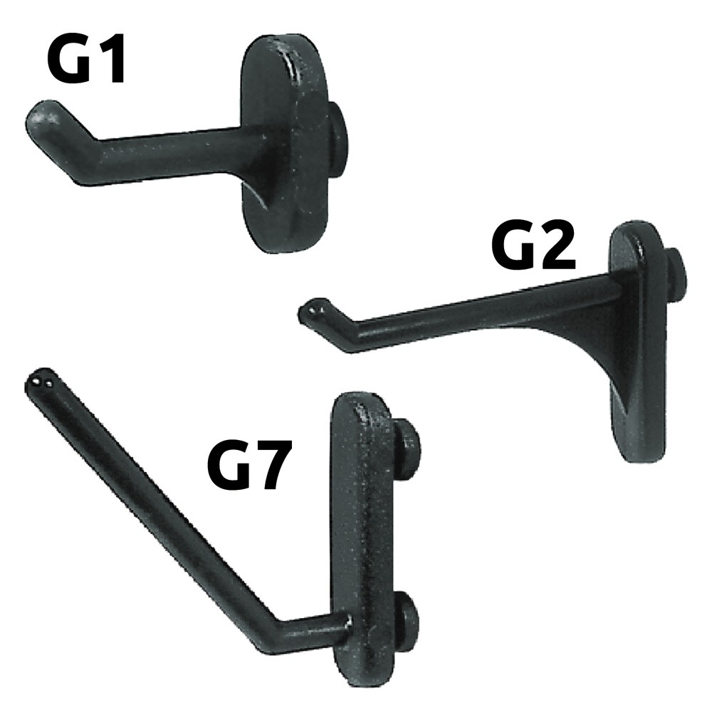 Ganci G2 Nylon per Pannello Portautensili 100 PZ | Organizzazione Officina