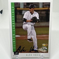 Alex Vesia 2019 Grandstand Clinton #18 Los Angeles Dodgers SIGNED