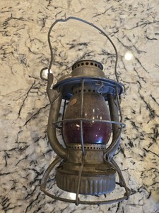 Vintage Dietz Vesta NYCS Railroad Lantern red globe