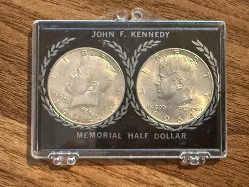 Set Of 1964 90% Silver Kennedy Half Dollars, Uncirculated In Commenorative Case