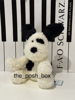 *AUTHENTISCH* Jellycat FAO schwarz New York exklusiver Rufferty Junior Welpe neu mit Etikett