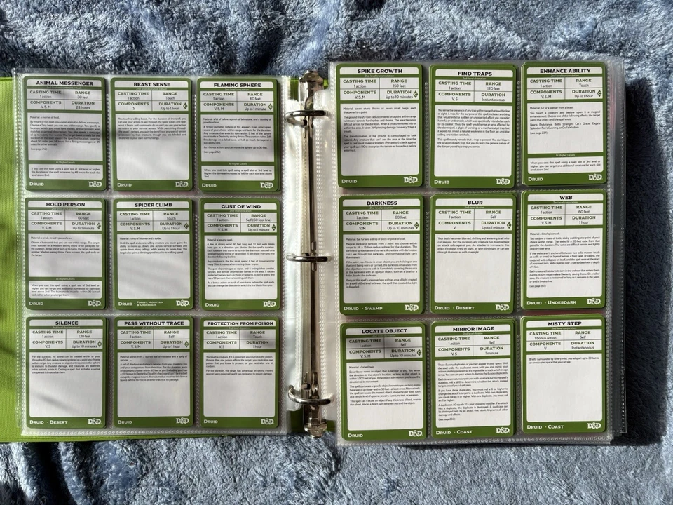 Cartas de Mazmorras y Dragones: Artículo Mágico, Manual de Monstruos, Cartas Mágicas de Druidas (5e) Foto 4 de 4