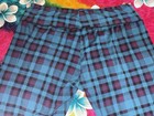 ClimateRight Purple Blue Plaid Leggings by CuddlDuds, Size Small — photo 3