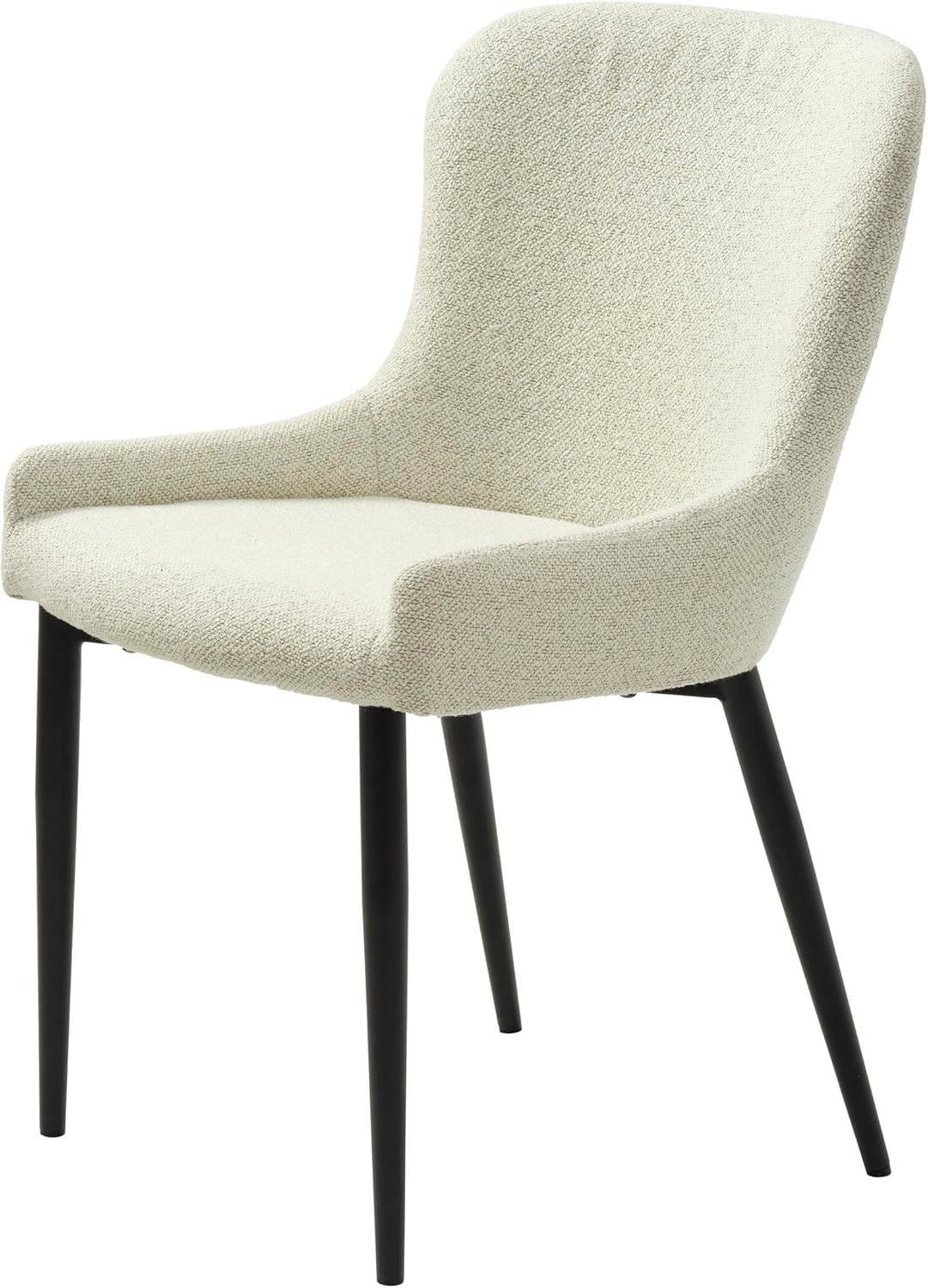 Benjamin Off-White Boucle Fabric Dining Chairs Set of 2 thumbnail 2