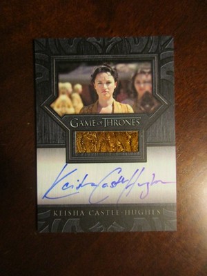 Game of Thrones The Great Houses KEISHA CASTLE-HUGES Autograph Costume Relic