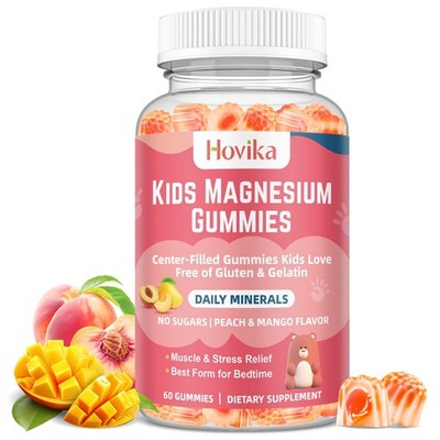 Magnesium Glycinate Gummies for Kids Calm Magnesium Supplement for Kids & Adu...