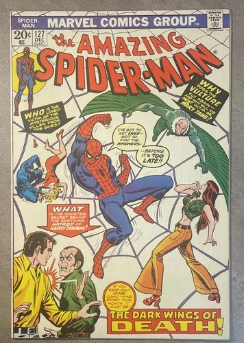 THE AMAZING SPIDER-MAN #127 DEC 1973 *THE VULTURE!*  BRONZE AGE MARVEL VF-