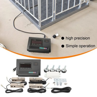 5000KG 10000LB Livestock Scale Load Cell Scale Kit Platform Weighing Indicator