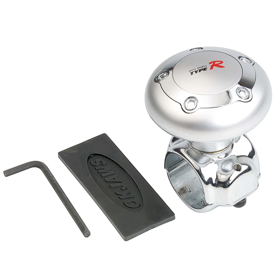 Sumex Alu-Lenkrad Knob für PKW, Silber, universell, 150g, einfach zu montieren - Bild 4 von 4