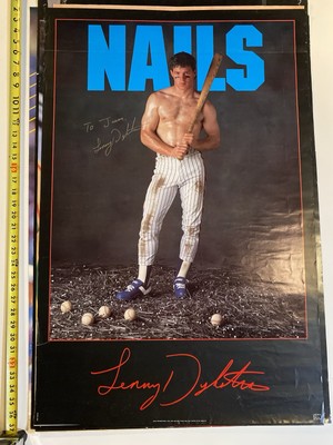 Vintage 1980s Lenny Dykstra “NAILS” Autographed Poster! To Jason