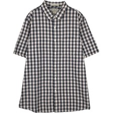 L.L. Bean Vintage 90s-00s Seersucker Short Sleeve Cotton Shirt Men's L