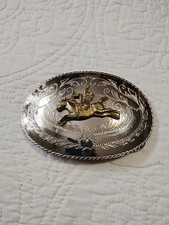 silver plated belt buckle