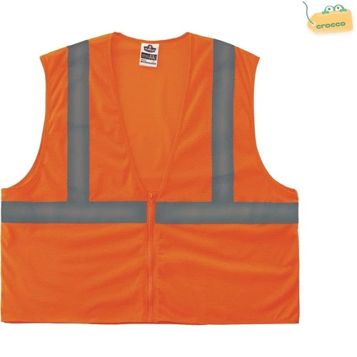 GloWear Zipper Closure Hi-Vis Safety Vest, Sleeveless, Regular Fit Adult, L-XL - product listing photo