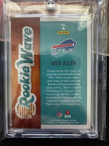 Panini Playoff 2018 - Rookie Wave Josh Allen #4 (RC) - Imagen 2 de 2