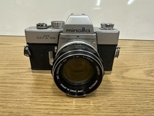 Minolta SRT 101 35mm Film Camera w/ Rokkor-PF 58mm f1.4 Lens Vintage TESTED