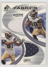 2004 SP Game Used Edition Authentic Fabrics Dual Isaac Bruce Torry Holt HOF 0zm3