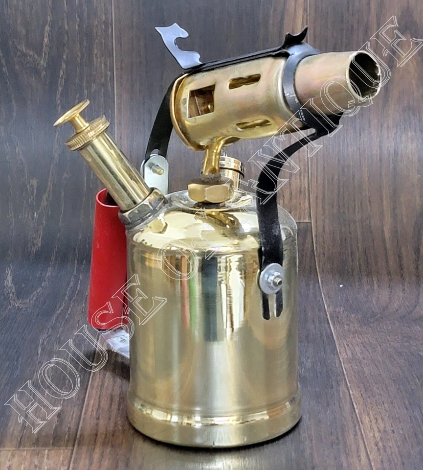 Collectible Kerosene Oil vintage Brass Blow Torch Vintage Style Soldering Tools. - Image 2 of 4