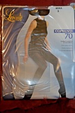 2 Pair Levante Pantyhose 70 Den Sheer Toe Size 4 XLarge Black Mocha JJ2 