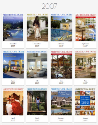 Architectural Digest Magazine_ 12 Issues from the Year 2007 (January - December)