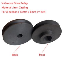 Iron Casting V-Groove Drive Pulley For A-Section V-Belt Pulleys OD 50mm-150mm