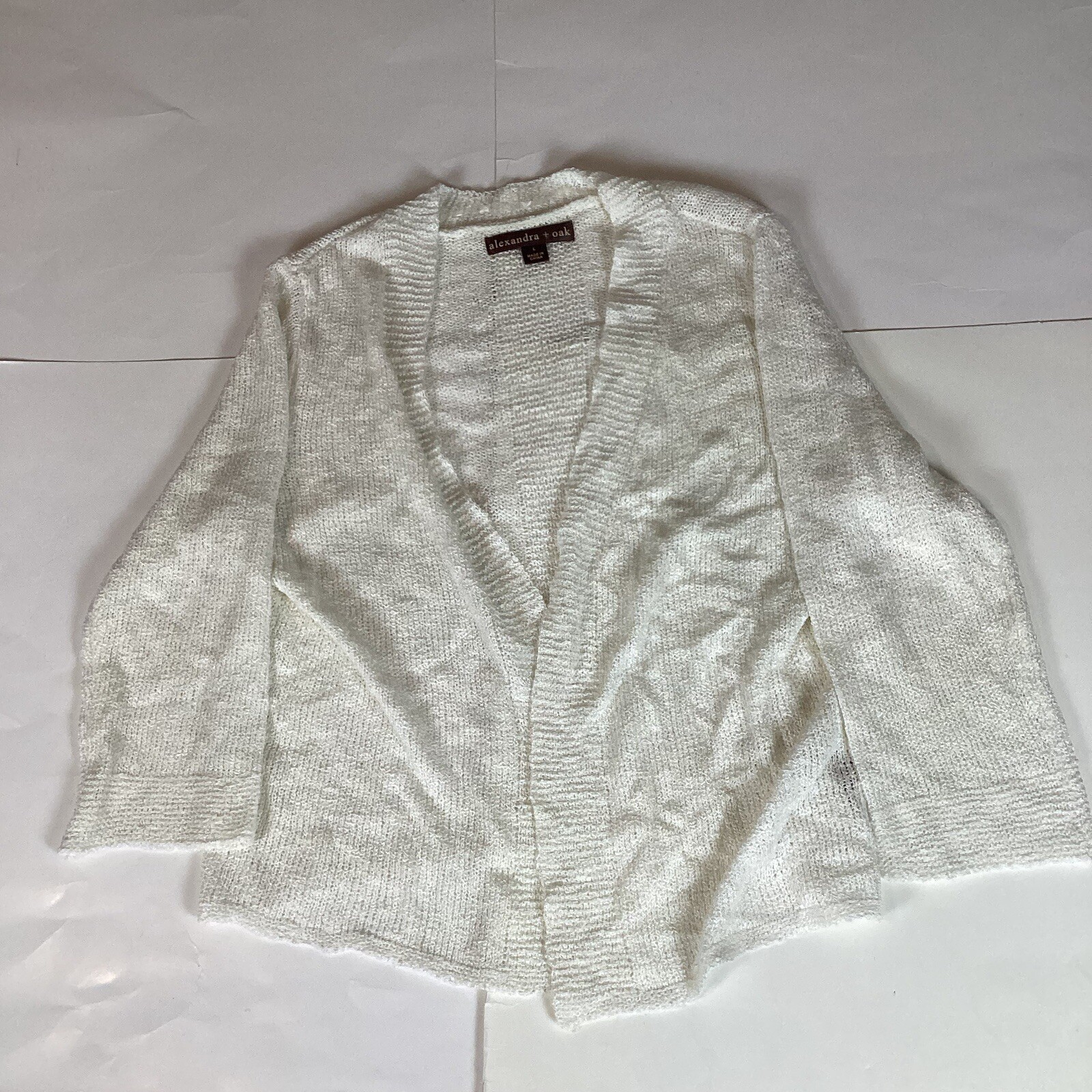 Cárdigan Blusa Camisa Top Alexsandra + Oak Mujer Talla L Grande Elastizada Manga Larga-image