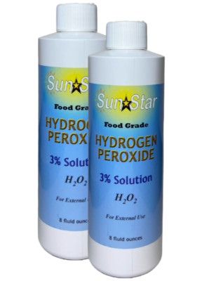 Food Grade Hydrogen Peroxide 3% Solution - 8 oz (2 PACK) - Eco-Friendly Cleaner