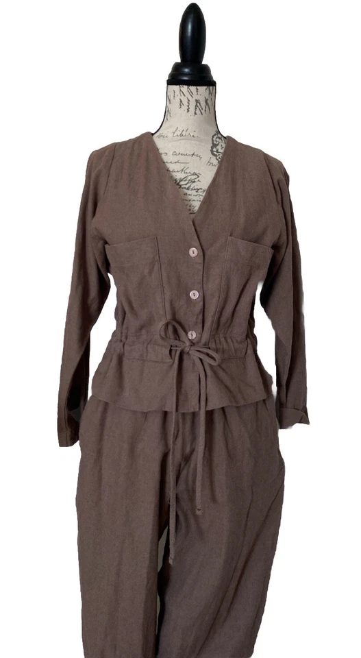 Black Crane Sack Cotton/Blend Brown Jumper Size Medium - Image 2 of 4