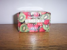 10 Yankee Candle Strawberry Kiwi Scented Tea Lights in Box